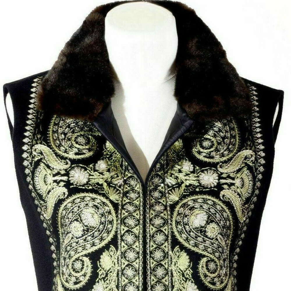 ELLEN TRACY LINDA ALLARD VEST DOUBLEFACE WOOL